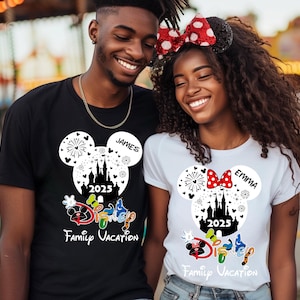 Personalized Family Disneyland Trip 2025 Matching Shirt, Custom Disneyland Family Vacation Shirt, Family Matching Trip Tee, DisneyTrip 2025
