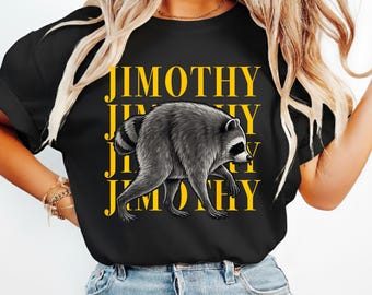 T-shirt raton laveur rigolo, T-shirt Jimothy raton laveur, T-shirt raton laveur mème, T-shirt graphique raton laveur, T-shirt unisexe vintage tendance raton laveur