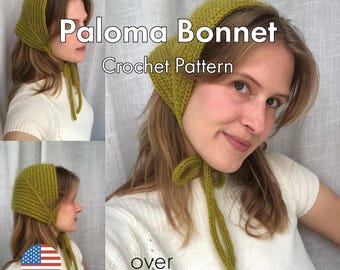 Paloma Bonnet Crochet Pattern – Head Piece / Balaclava - Crochet Pattern PDF (English)