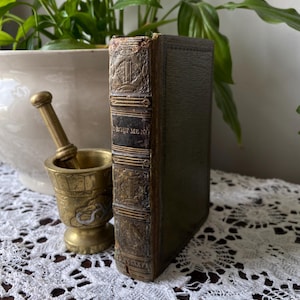 Nie zapomnij mnie 1827 Vintage Antique Dekoracyjna książka w twardej oprawie Literatura gruzińska Ilustrowana poezja Wiersze Opowiadania Dark Academia Prezent