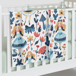 Whimsical Baby Swaddle Blanket, Soft Floral Design for Newborns, Perfect Gift for Baby Showers, Nursery Decor, Spring Celebrations