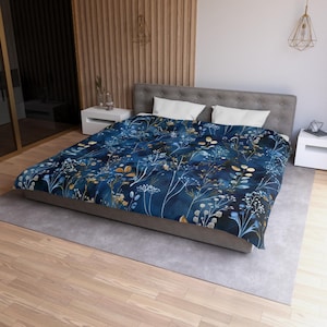 Botanical Dream Microfiber Duvet Cover - Floral Bedding, Cozy Home, Nature-Inspired Decor, Gift for Her, Bedroom Makeover