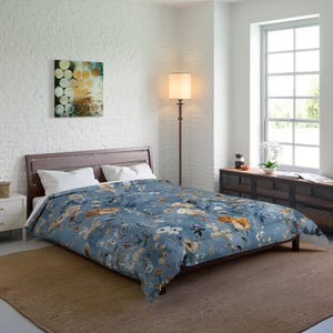 Dekbed met bloemenprint, gezellig beddengoed voor slaapkamers, sprei, zomerdecor, cadeau voor thuis, dekbedset met bloemen