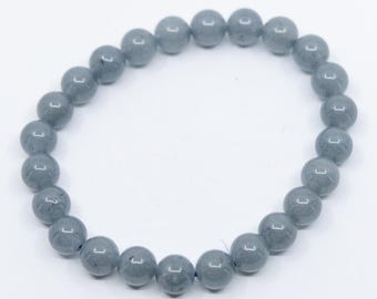 Iolite Bead Bracelet | Healing Crystal Bracelet | Elastic Bracelet | Iolite Crystal Jewelry | Stretchy Bracelet