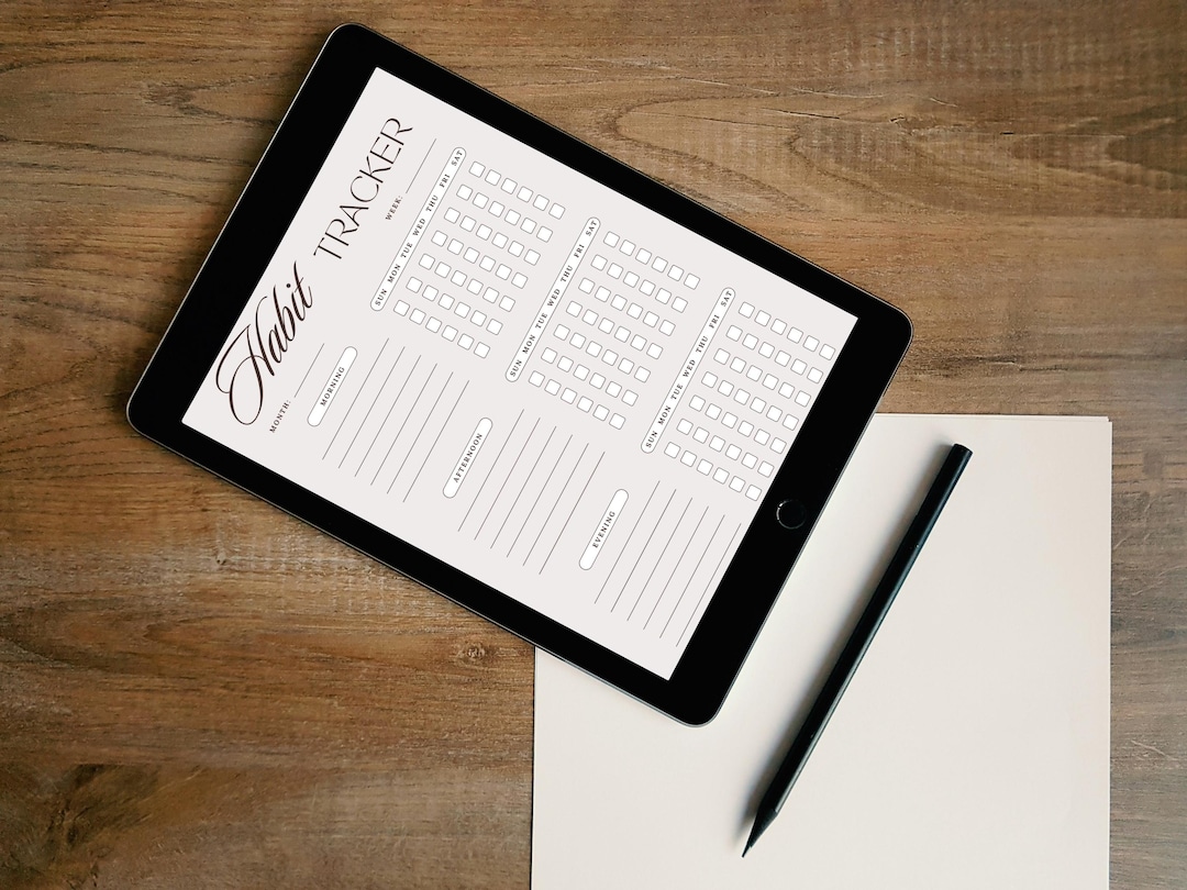 Minimalist Habit Tracker Printable | Daily Routine Planner PDF ...