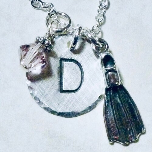 Sterling Silver Fin Flipper Scuba Diving Charm Diver 3D Solid Etsy