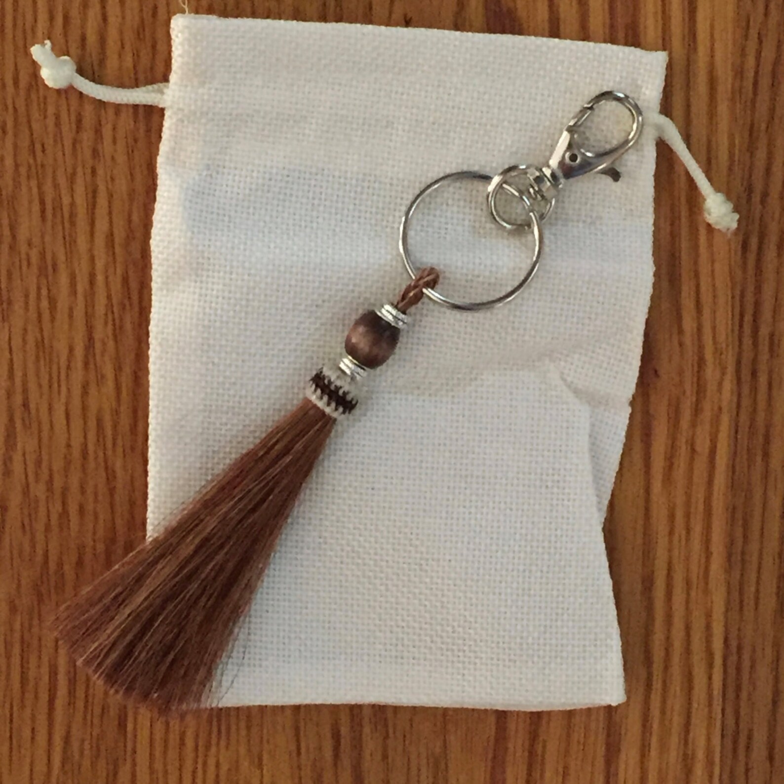 Beaded Horse Hair Tassel Keychain Personalized Cowgirl Etsy