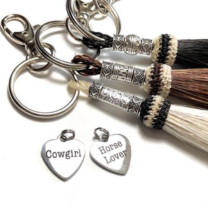 Deluxe Large Beaded Horse Hair Tassel Keychain - You Choose Color and Beads