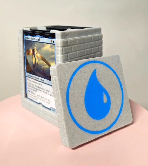Blue Standard Deck Box | Island Lid | Stone Textured Walls | MTG Card  Display and Storage for TCG Decks Plus Sideboard - Etsy