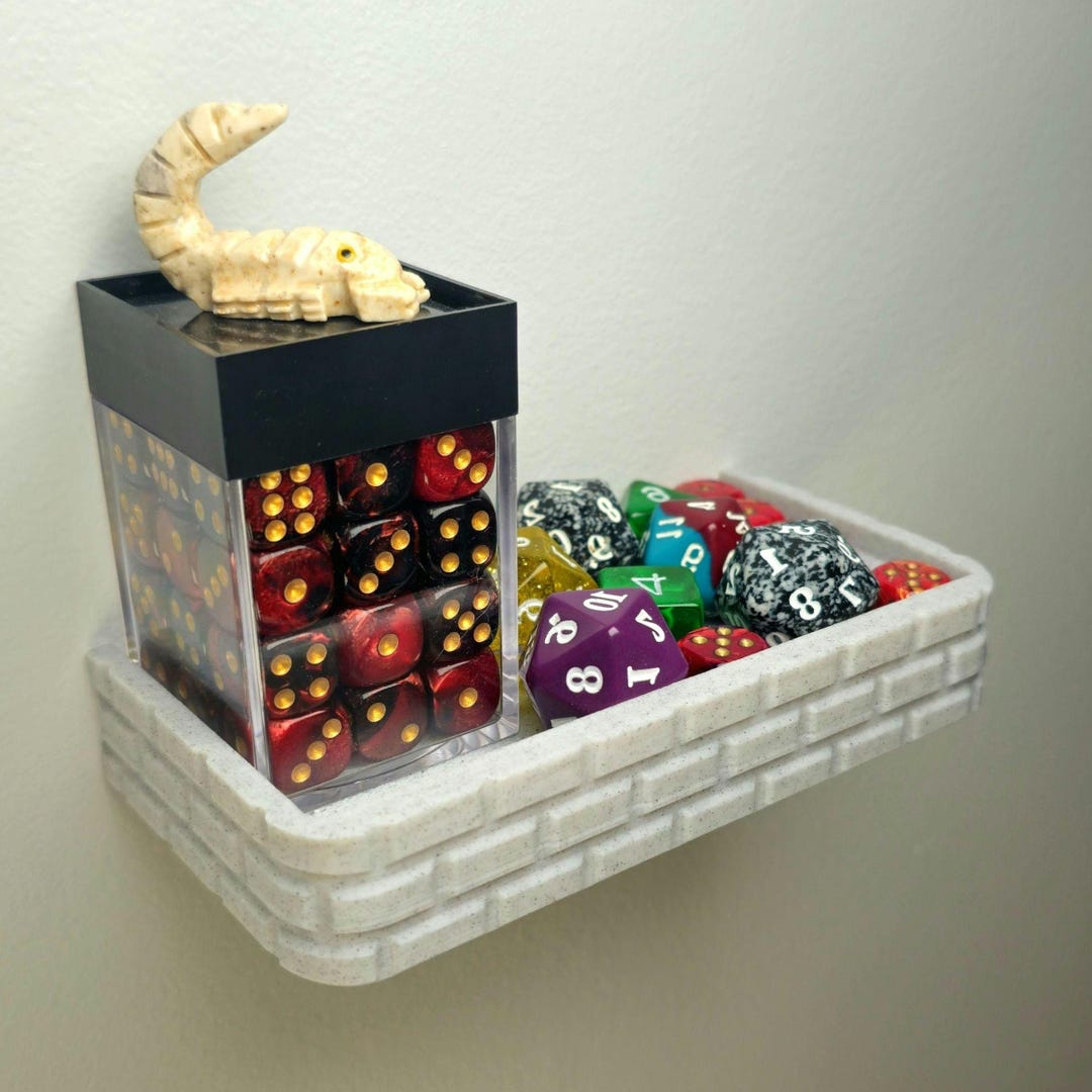 Fantasy Castle Floating Shelf: Medieval Stone Decor, Dice Tray - Etsy