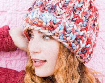 Brice Canyon Beanie with Louisa Harding Enorme digital knitting pattern download