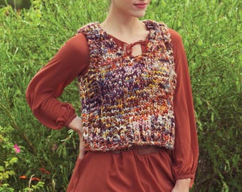 Amaru Vest with Louisa Harding Enorme digital knitting pattern download