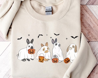 Bunny Halloween Shirt, Halloween Bunny Shirt, Halloween Animal Shirt, Funny Halloween Tee, Halloween Sweater, Rabbit Lover Gift Halloween