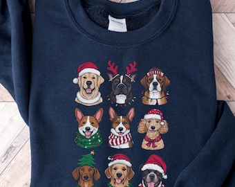 Christmas Dog Sweatshirt, Dog Owner Christmas Gift, Golden Retriever Christmas, Dog Sweater, Christmas Shirt, Cute Christmas Sweatshirt