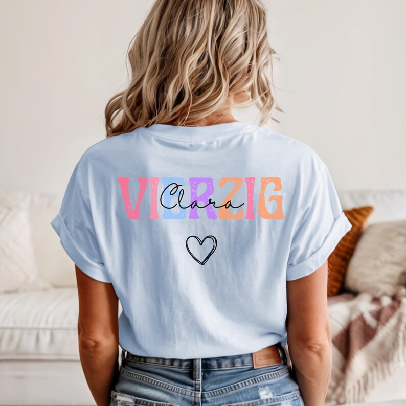 40 Geburtstag Tshirt, Geschenk zum 40 Geburtstag Shirt, Geschenk 40. Geburtstag Frau, 40er Geburtstag Frauen Shirt, Geburtstagsgeschenk 40er Light Blue