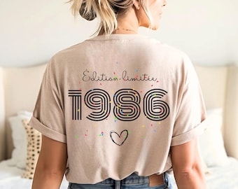 T Shirt Anniversaire Personnalisé, Tee Shirt Anniversaire 18 Ans, Anniversaire 30 Ans, Anniversaire 40 Ans Femme, Anniversaire 50 Ans Maman