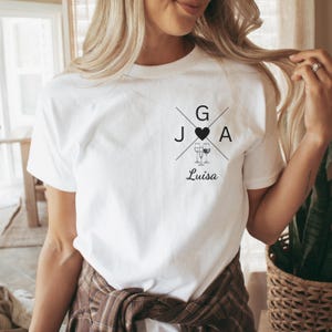 Camisetas personalizadas Jga, Camiseta Jga Damen Blumen, Camisetas Jga Crew, Camiseta Jga Braut Team, Camiseta Braut Jga Geschenk, Camiseta Jga Mujer imagen 2