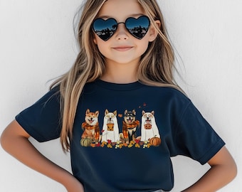 Halloween Shiba Inu Shirt for Kids, Shiba Inu Gifts for Halloween, Kids Halloween Shirt, Kids Halloween Gifts, Kids Dog Halloween Clothes