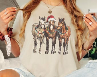 Christmas Horse Shirt, Horse Gifts, Funny Horse Shirt, Womens Horse Shirt, Horse Tshirt for Christmas, Christmas Shirt, Horse Christmas Gift