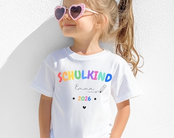 Schulkind 2026, Einschulung 2026 Schulkind Shirt, Schulkind Tshirt, Schulkind 2026 Shirt, Schulkind 2026 Tshirt Geschenk Einschulung Mädchen