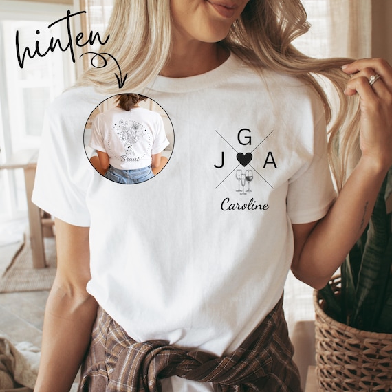 Personalisiert JGA Frauen Shirt, Braut Shirt, Braut Crew Shirts, T-Shirts für Junggesellinnenabschied, JGA Party Shirts, Geschenk Trauzeugin