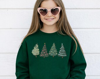 Weihnachtsbäume Pullover Kinder, Weihnachtspullover Kinder, Mädchen Jungen Weihnachten Sweater, Weihnachtssweater Kinder, Weihnachtsgeschenk