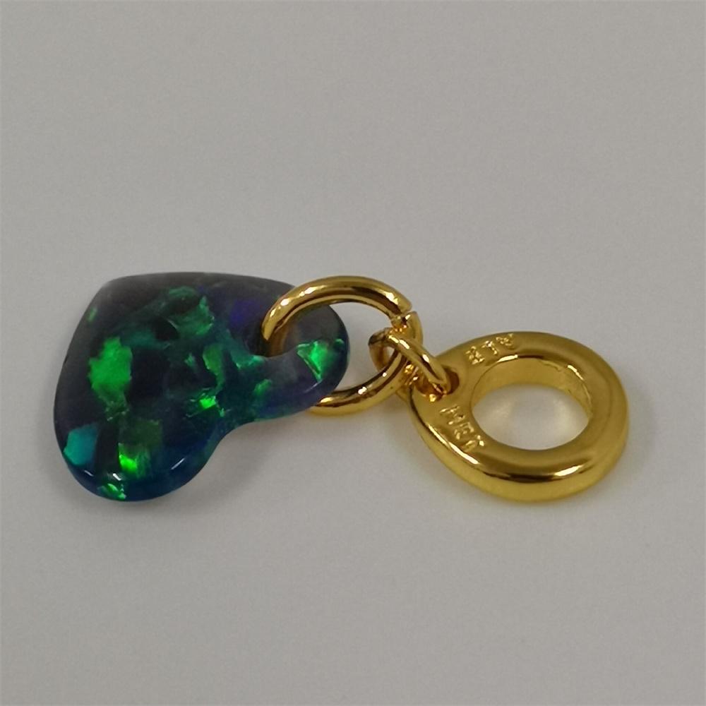 パンドラ オパールセント グリーン ハート ダングル チャーム - Etsy 日本