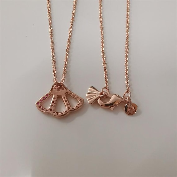 Circle Necklace Pandora Rose Gold Halo Necklace PANDORA Rose