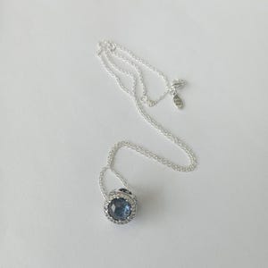 Pandora official necklace 925 silver blue new 45CM