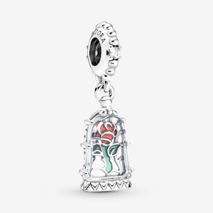 Beauty and the Beast Enchanted Rose Dangle PANDORA Charm anhaenger
