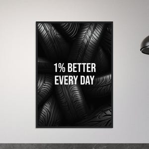 1% Better Every Day, Motivational Wall Art, Entrepreneur Gift, Entrepreneur Poster, Inspirational Quote, Success Print, Office Decor