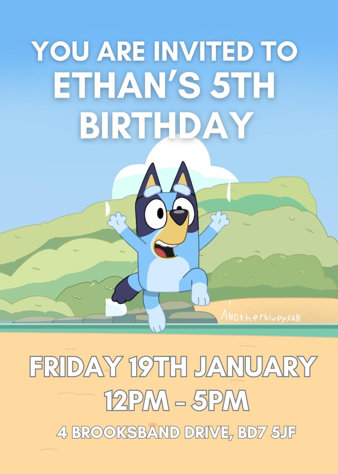 Bluey Digital Birthday Invitation Etsy Bluey Digital Birthday Invitation Etsy