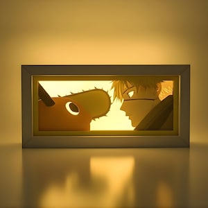 Chainsaw Man Anime Light Box | Denji Anime Night Lightbox | LightBox | Anime Gift | Anime Light Box | Chainsaw Man | Denji | Devil Hunter