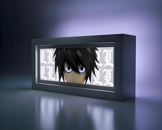 L Light Box | Death Note LED Light-up Shadow Box | L Lawliet Anime