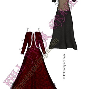 Printable Steampunk Sadie Dress Up Paper Doll & 10 outfits to print at home Great gift Idea Download now image 4