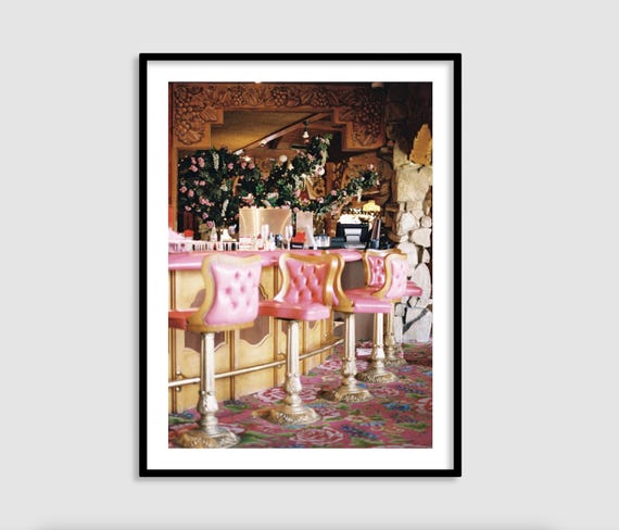 Madonna Inn Pink Bar Print: Kitsch 35mm Film Photography (Digital Download)