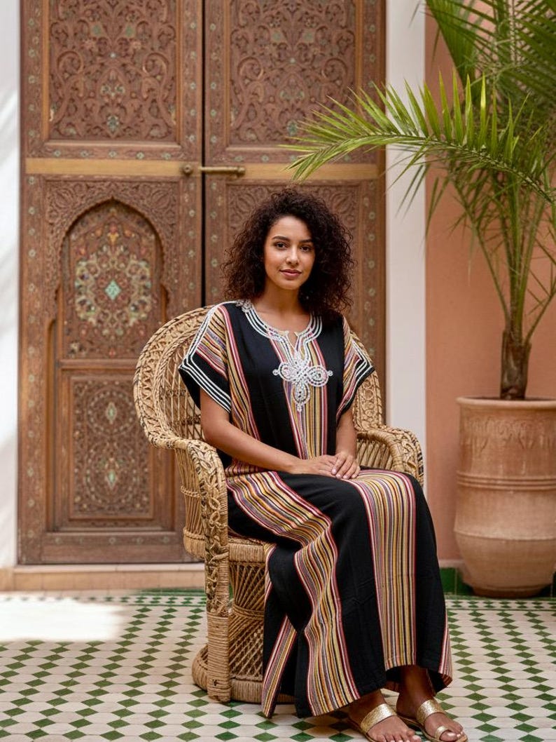 Moroccan Gandoura moroccan caftan for Women boho dresses moroccan free people dress image 9