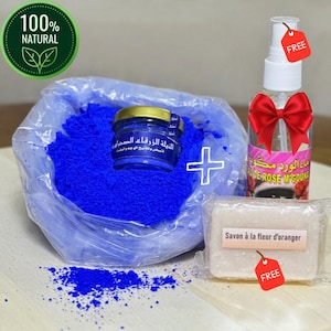 Moroccan Nila Blue Powder for skin 100% Pure Natural Indigo Powder Skincare & Brightening Treatment Authentic Sahara Beauty Secret