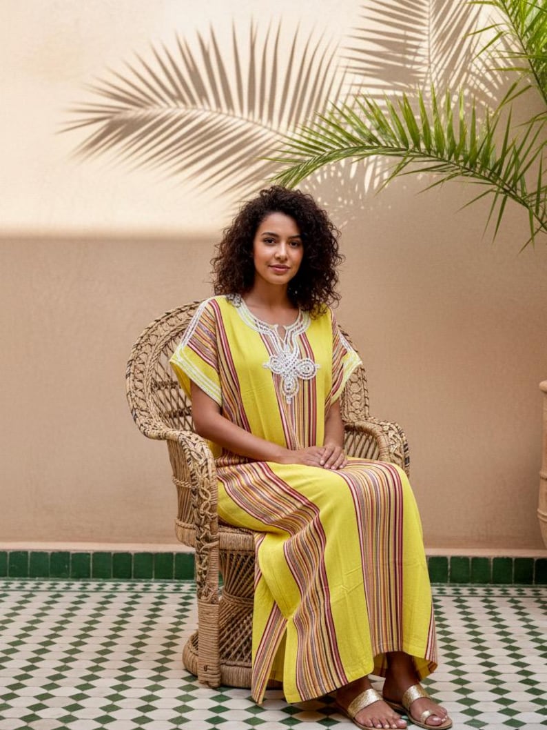 Moroccan Gandoura moroccan caftan for Women boho dresses moroccan free people dress image 5