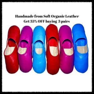 Moroccan Leather Slipper Traditional Berber Indoor Shoes Women Flat Moroccan Slippers Natural Leather Vintage Berber shoes