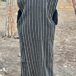 Djellaba marroquina para homens, casaco de inverno de lã feito à mão, roupa tradicional marroquina, roupa masculina quente, roupa marroquina para homens