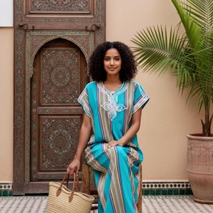 Moroccan Gandoura moroccan caftan for Women boho dresses moroccan free people dress image 2