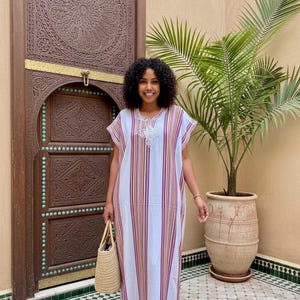 Moroccan Gandoura moroccan caftan for Women boho dresses moroccan free people dress White