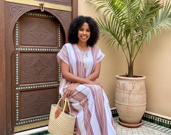 Pack of 3 Moroccan Gandouras – Gandoura Femme | Moroccan Dress Set, Moroccan Kaftan Caftan, Traditional Clothing from Morocco