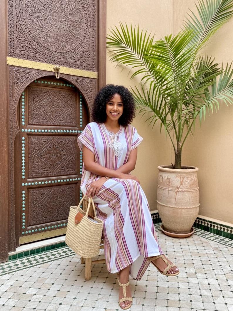 Moroccan Gandoura moroccan caftan for Women boho dresses moroccan free people dress image 7