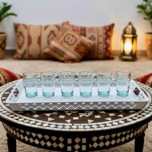 Moroccan Tea Glasses Set of 6: Authentic Beldi Cups
