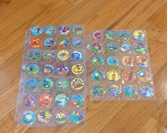 Juego completo de Pog Slammers Jetty Eddie Milkcaps de los años 90 (1-48)