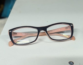 Montura de gafas Ray Ban estilo vintage Y2K RB5150 5024 50-19-135 Negro/Rosa Montura completa