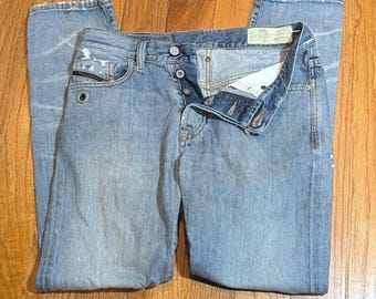 Y2K Diesel Industry Mharaky Slim Skinny Distressed Jeans Made Italy 28 (31"X29")