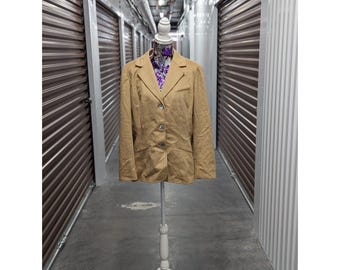 Chaqueta tipo blazer Eddie Bauer de mezcla de lana y angora, talla XL, estilo vintage, de lujo discreto y adinerado.